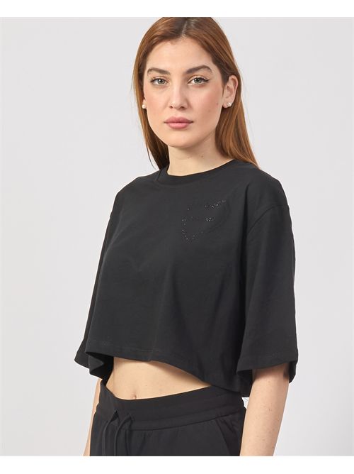 T-shirt court à manches mi-longues Richmond X pour femme RICHMOND X | UWP25196TSBLACK